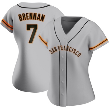Gray Authentic Will Brennan Women's San Francisco Giants Road Jersey