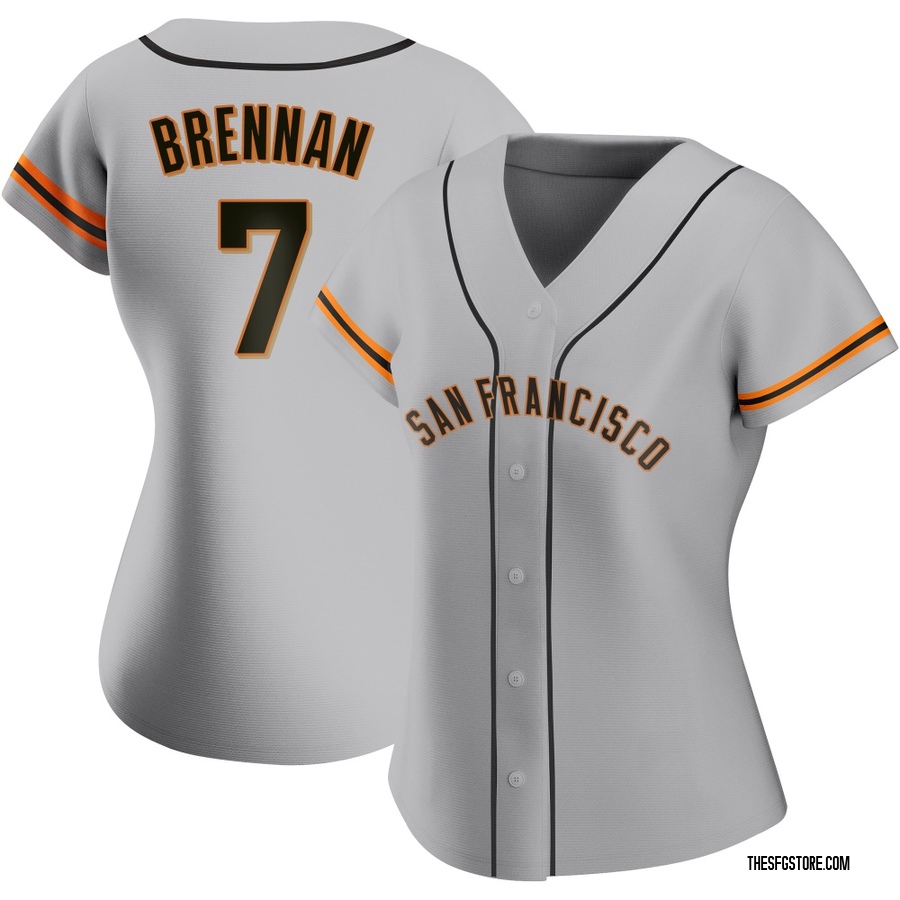 Gray Authentic Will Brennan Women's San Francisco Giants Road Jersey