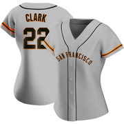 Gray Authentic Will Clark Women's San Francisco Giants Road Jersey