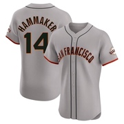 Gray Elite Atlee Hammaker Men's San Francisco Giants Road Jersey