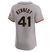 Gray Elite Buddy Kennedy Men's San Francisco Giants Road Jersey