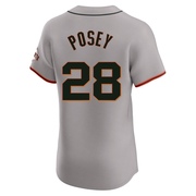 Gray Elite Buster Posey Men's San Francisco Giants Road Jersey