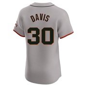 Gray Elite Chili Davis Men's San Francisco Giants Road Jersey