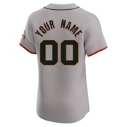 Gray Elite Custom Men's San Francisco Giants Road Jersey