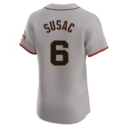 Gray Elite Daniel Susac Men's San Francisco Giants Road Jersey