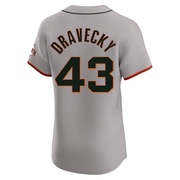 Gray Elite Dave Dravecky Men's San Francisco Giants Road Jersey