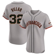 Gray Elite David Villar Men's San Francisco Giants Road Jersey