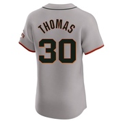 Gray Elite Derrel Thomas Men's San Francisco Giants Road Jersey