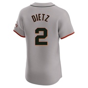 Gray Elite Dick Dietz Men's San Francisco Giants Road Jersey