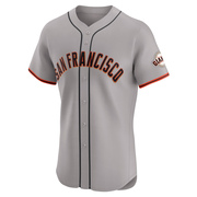 Gray Elite Drew Gilbert Men's San Francisco Giants Road Jersey