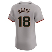 Gray Elite Eric Haase Men's San Francisco Giants Road Jersey