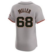 Gray Elite Erik Miller Men's San Francisco Giants Road Jersey
