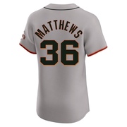 Gray Elite Gary Matthews Men's San Francisco Giants Road Jersey