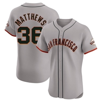 Gray Elite Gary Matthews Men's San Francisco Giants Road Jersey
