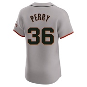 Gray Elite Gaylord Perry Men's San Francisco Giants Road Jersey