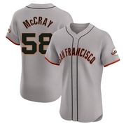 Gray Elite Grant McCray Men's San Francisco Giants Road Jersey