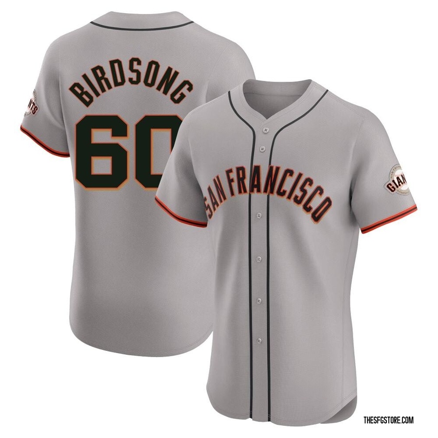 Gray Elite Hayden Birdsong Men's San Francisco Giants Road Jersey