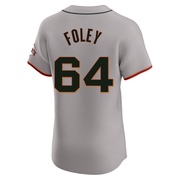 Gray Elite Jason Foley Men's San Francisco Giants Road Jersey