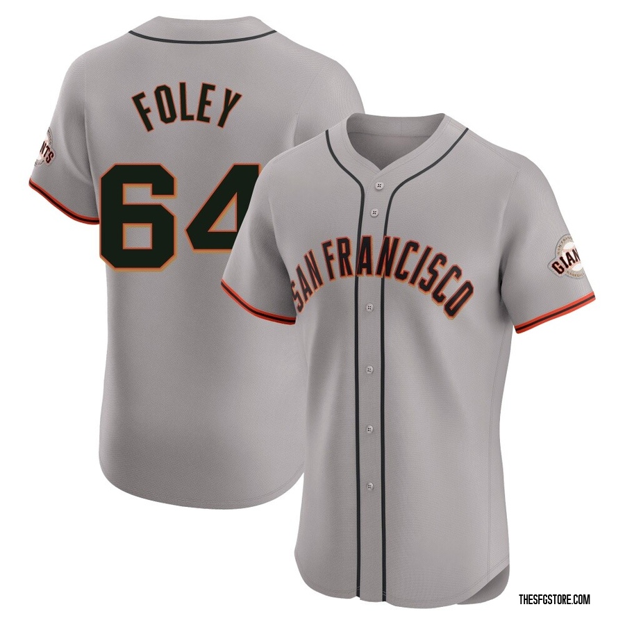 Gray Elite Jason Foley Men's San Francisco Giants Road Jersey