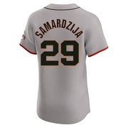 Gray Elite Jeff Samardzija Men's San Francisco Giants Road Jersey