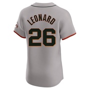 Gray Elite Jeffrey Leonard Men's San Francisco Giants Road Jersey
