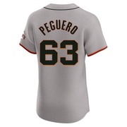 Gray Elite Joel Peguero Men's San Francisco Giants Road Jersey