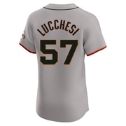 Gray Elite Joey Lucchesi Men's San Francisco Giants Road Jersey