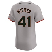 Gray Elite Joey Wiemer Men's San Francisco Giants Road Jersey