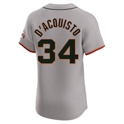 Gray Elite John D'acquisto Men's San Francisco Giants Road Jersey