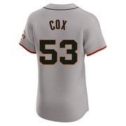 Gray Elite Jonah Cox Men's San Francisco Giants Road Jersey
