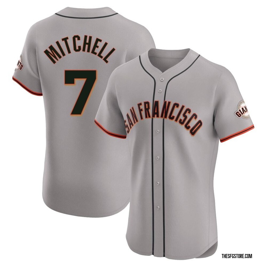 Gray Elite Kevin Mitchell Men's San Francisco Giants Road Jersey