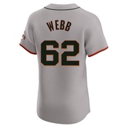 Gray Elite Logan Webb Men's San Francisco Giants Road Jersey