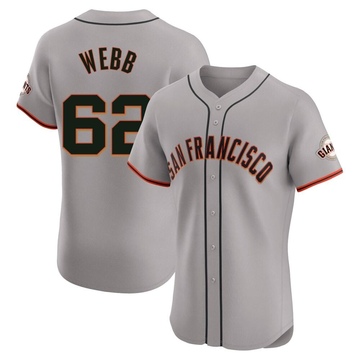 Gray Elite Logan Webb Men's San Francisco Giants Road Jersey