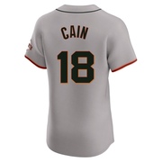 Gray Elite Matt Cain Men's San Francisco Giants Road Jersey