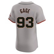 Gray Elite Matt Gage Men's San Francisco Giants Road Jersey