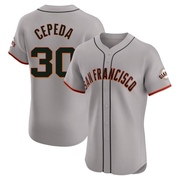 Gray Elite Orlando Cepeda Men's San Francisco Giants Road Jersey