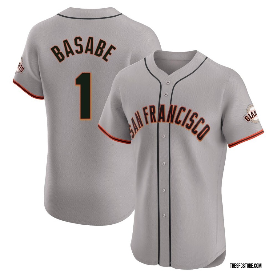 Gray Elite Osleivis Basabe Men's San Francisco Giants Road Jersey
