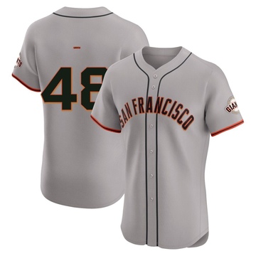 Gray Elite Reiver Sanmartin Men's San Francisco Giants Road Jersey