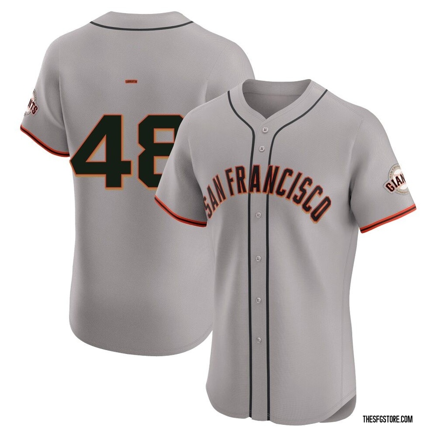 Gray Elite Reiver Sanmartin Men's San Francisco Giants Road Jersey