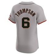 Gray Elite Robby Thompson Men's San Francisco Giants Road Jersey