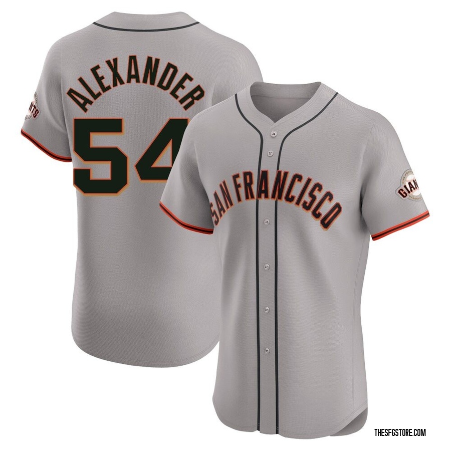Gray Elite Scott Alexander Men's San Francisco Giants Road Jersey