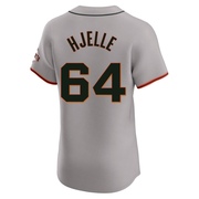 Gray Elite Sean Hjelle Men's San Francisco Giants Road Jersey