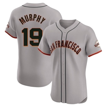 Gray Elite Tom Murphy Men's San Francisco Giants Road Jersey