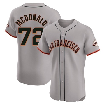 Gray Elite Trevor McDonald Men's San Francisco Giants Road Jersey