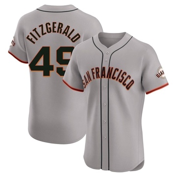 Gray Elite Tyler Fitzgerald Men's San Francisco Giants Road Jersey