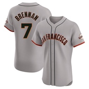 Gray Elite Will Brennan Men's San Francisco Giants Road Jersey