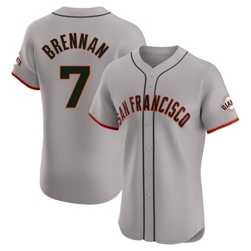 Gray Elite Will Brennan Men's San Francisco Giants Road Jersey