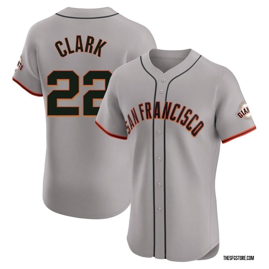 Gray Elite Will Clark Men's San Francisco Giants Road Jersey
