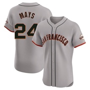Gray Elite Willie Mays Men's San Francisco Giants Road Jersey