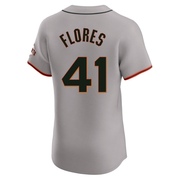 Gray Elite Wilmer Flores Men's San Francisco Giants Road Jersey